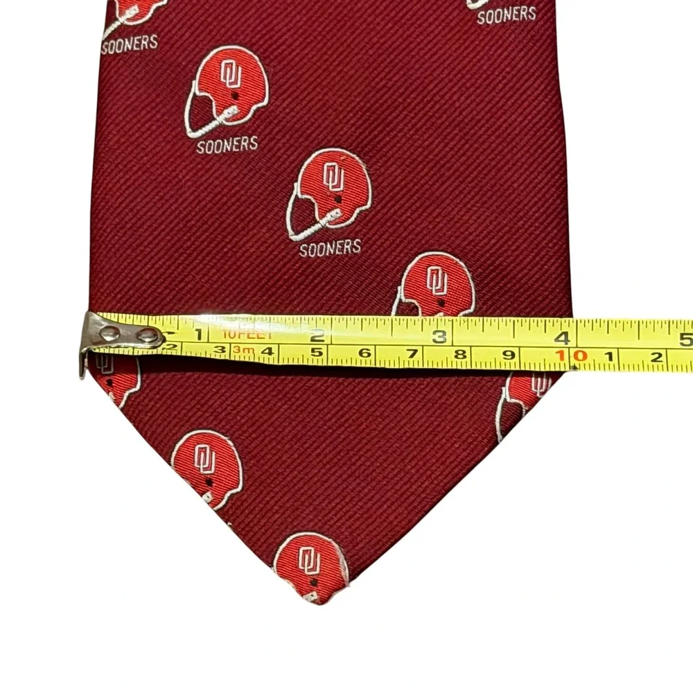 VTG Robert Talbott Oklahoma‎ Sooners NCAA Silk Blend Crimson Mens Tie 4